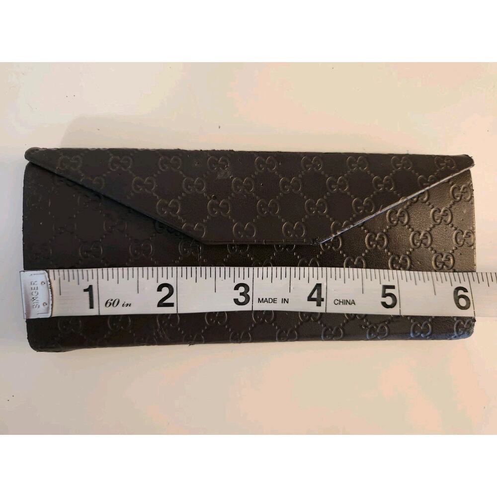 Gucci Collapsible Triangular Dark Brown Leather E… - image 8